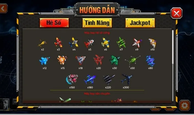 Các thể loại máy bay trong game Bắn Cá Đại Chiến B52 Tại ManClub