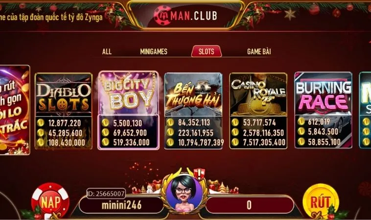Đa dạng các thể loại game nổ hũ tại Manclub