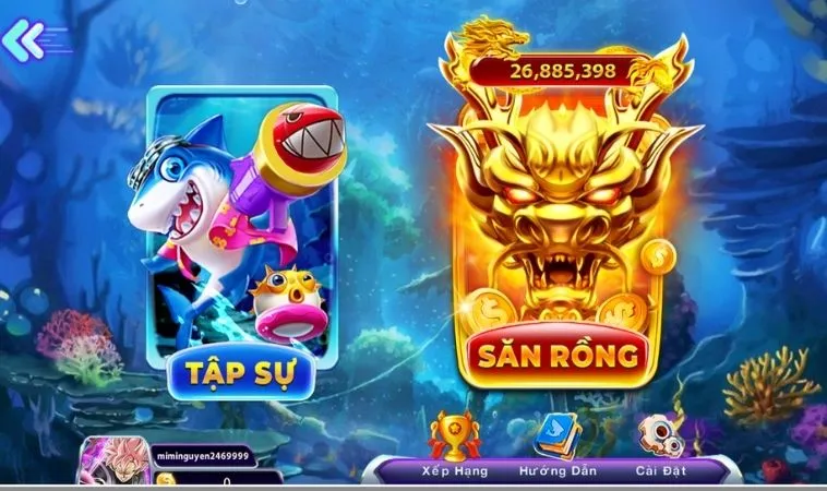 Các phòng chơi trong game Vua Bắn Cá Tại ManClub