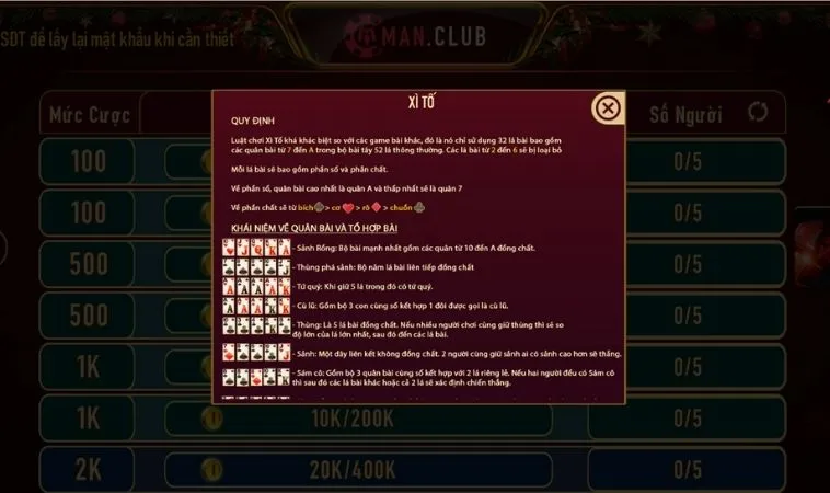 Xì Tố Tại ManClub